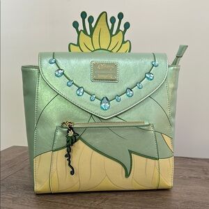 Loungefly Tiana Green and Yellow Backpack